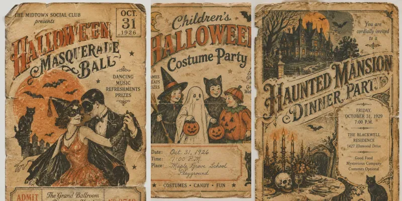 Halloween Invitation Journal Ephemera generated by undefined