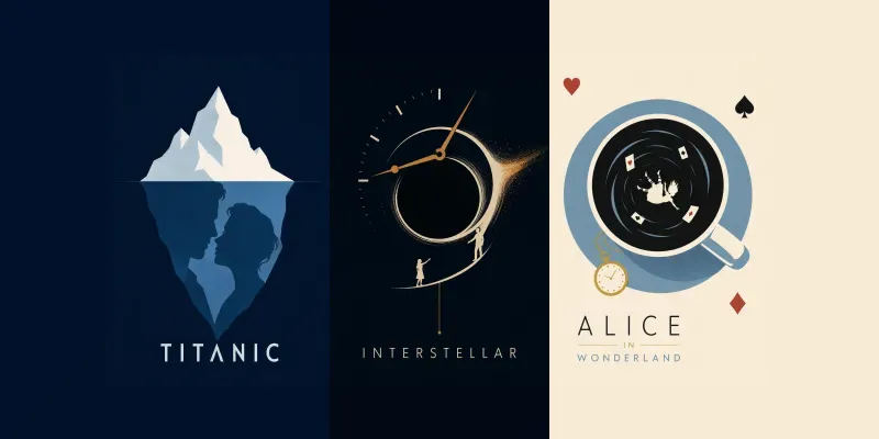 Minimalist Conceptual Movie Posters generated by undefined