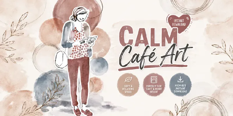 Calm Cafe Wall Art generated by undefined