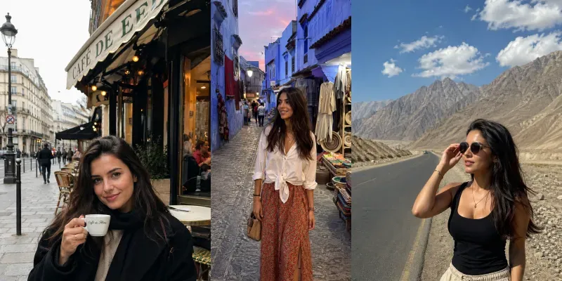 Travel Influencer Lifestyle Photos generated by undefined