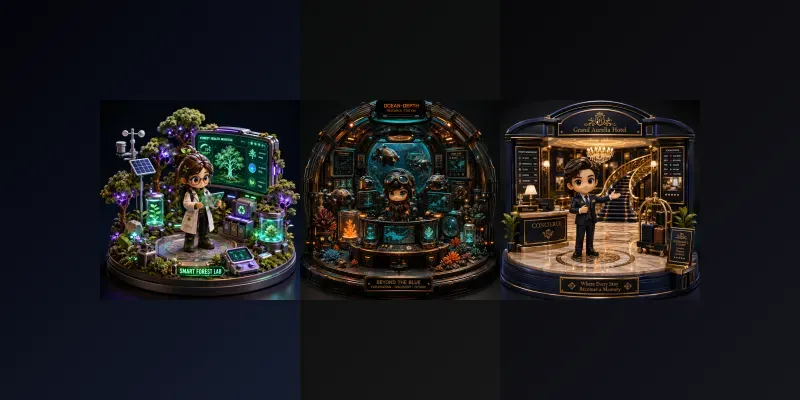 Miniature Business Worlds generated by undefined