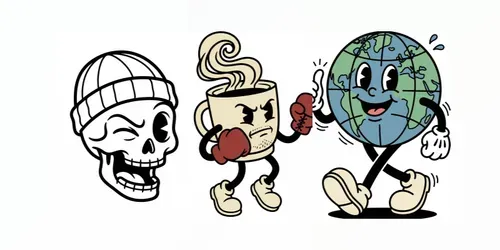 Retro Vintage Rubber Hose Tshirt Mascots generated by gemini-image