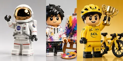 3D Glossy Chibi Lego Figures generated by chatgpt-image
