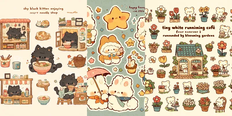 Cute Kawaii Stickers For Etsy generated by undefined
