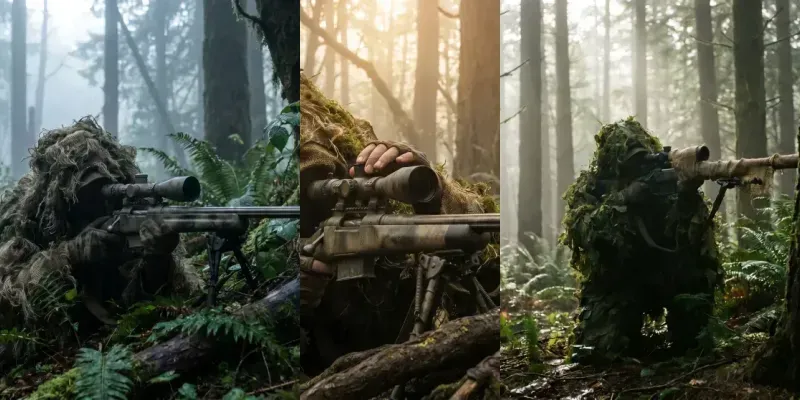 Ghillie Sniper Fog Forest 4K Cinematics generated by undefined