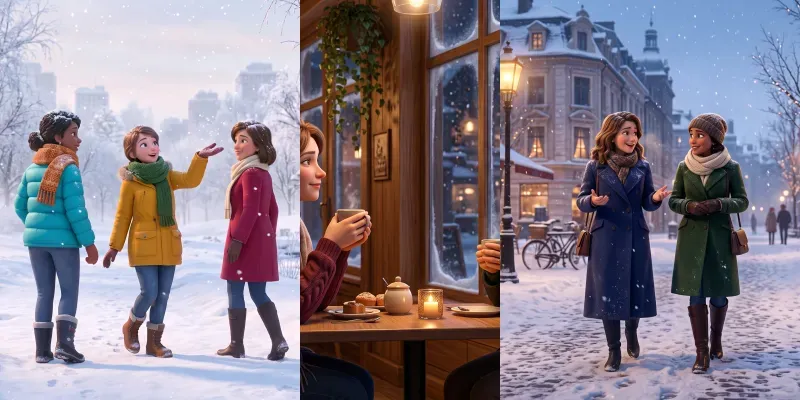 Cinematic Animated Snowfall Scenes