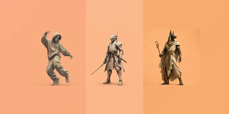 Minimal Skeleton Character Poster Art generated by undefined