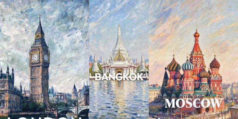 Monet City Posters generated by undefined
