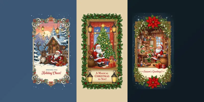 Vintage Christmas Card Generators generated by undefined