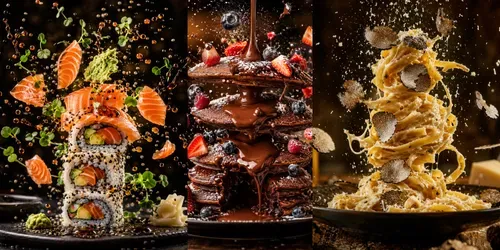 Levitating Culinary Spectacle Collections generated by chatgpt-image