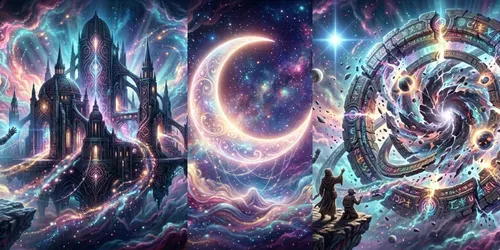 Cosmic Ethereal Space Surreal Galaxies generated by gemini-image