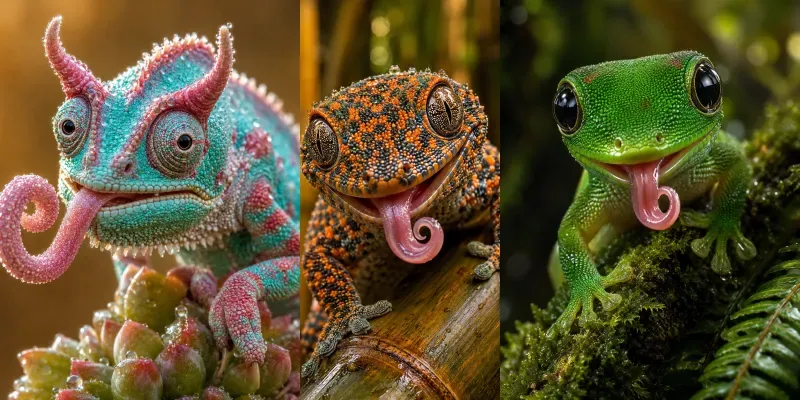 Playful Macro Reptiles generated by undefined