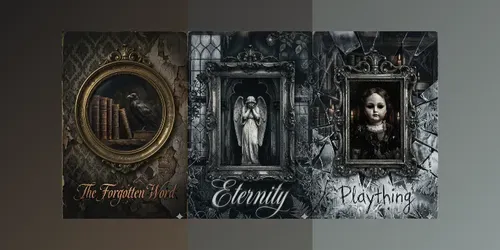 Dark Academia Gothic Frame Art generated by gemini-image