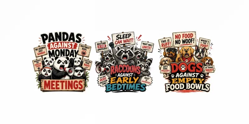 Funny Rebel Animal Protest Tshirt Packs generated by undefined