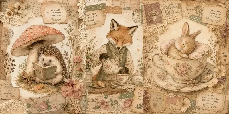 Whimsical Junk Journal Sticker Maker generated by undefined