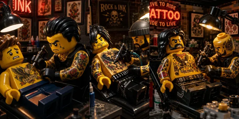 Lego Tattoo Studio Scenes