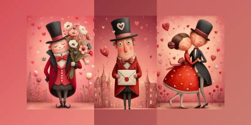 Love Storybook Valentine Characters generated by undefined
