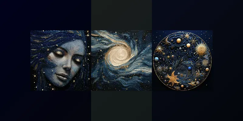 Stellar Embroidery Art generated by undefined