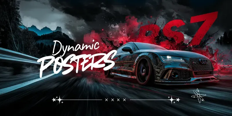 Dynamic Graphic Car Poster generated by undefined