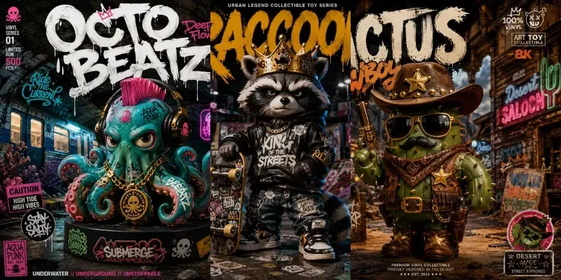 Urban Graffiti Collectible Icons generated by undefined