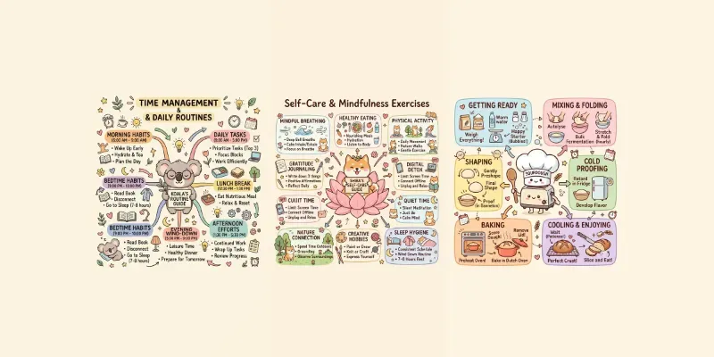 Cute Kawaii Infographic Mind Map Posters generated by undefined