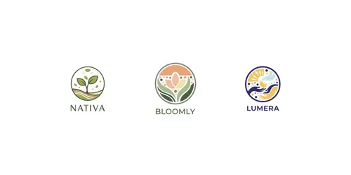 Modern Illustrative Emblem Logos generated by gemini-image
