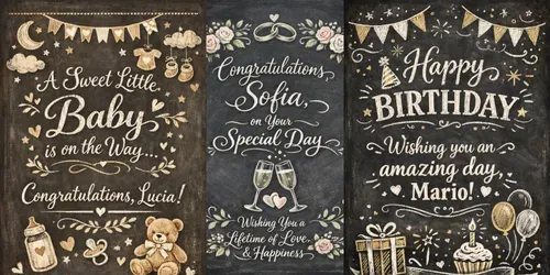Chalkboard Greeting Cards generated by chatgpt-image