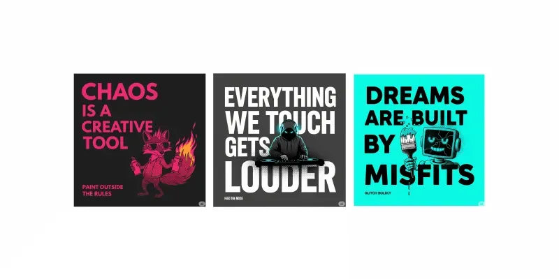 Flat Vector Creative Studio Posters generated by undefined