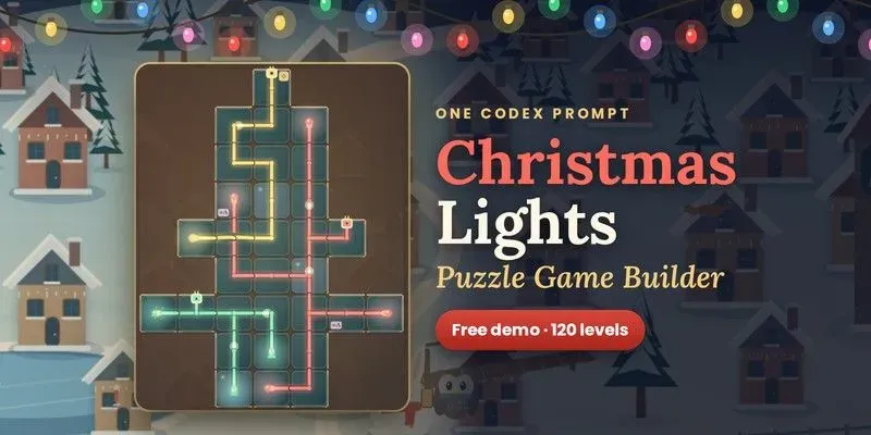 Christmas Lights Puzzle Game Builder