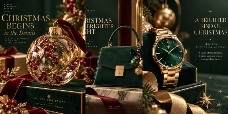 Luxury Christmas Branding Product Ads