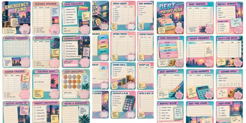 Retro Budget Binder Kits