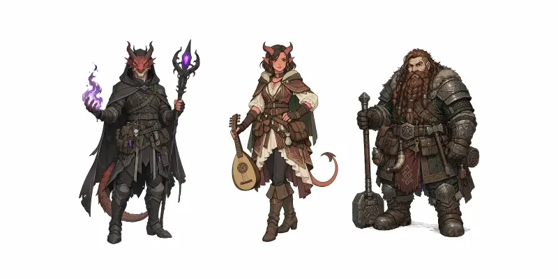 Dnd Characters Rpg Fantasy Concept Art generated by undefined