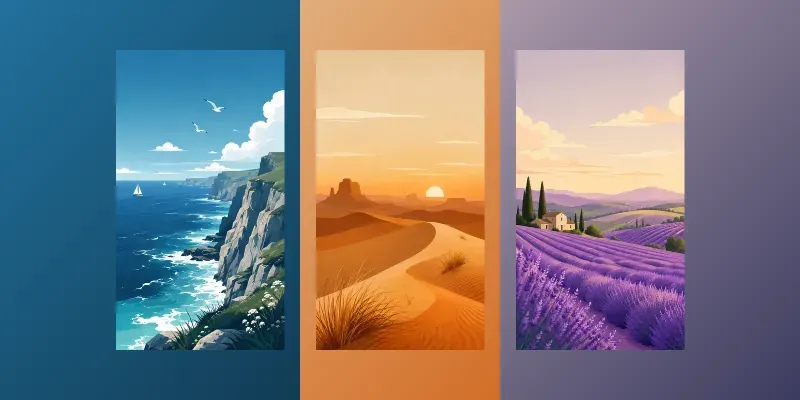 Premium Flat Nature Wallpapers generated by undefined