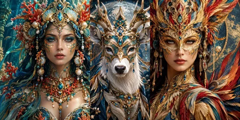 Ornate Masquerade Fantasy Portraits