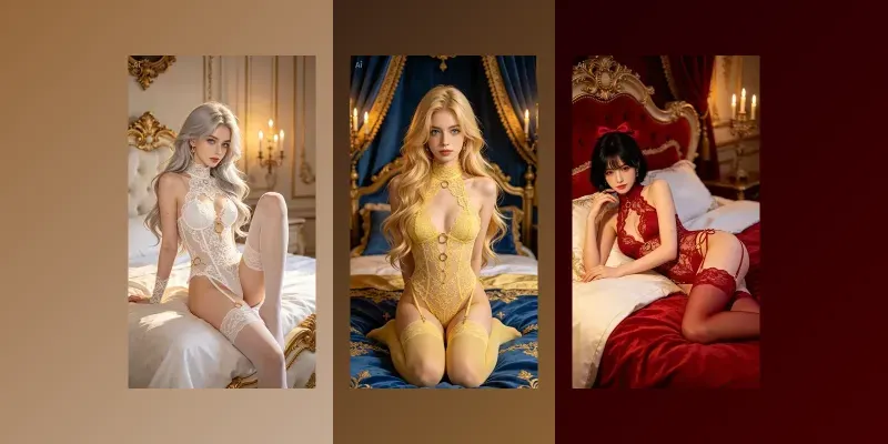 Girls In Luxury Bedrooms generated by undefined