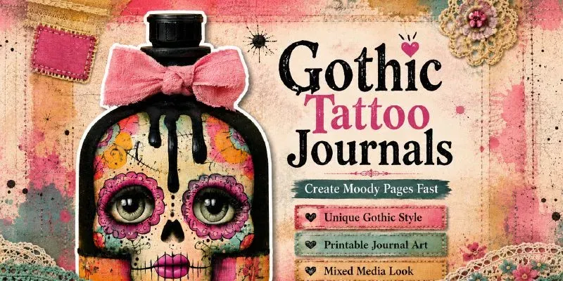 Gothic Tattoo Girl Junk Journals generated by undefined