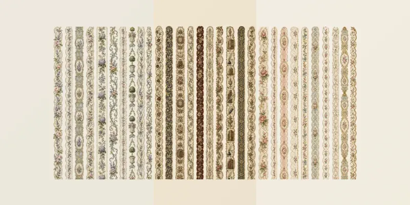 Vintage Ornamental Border Designs generated by undefined