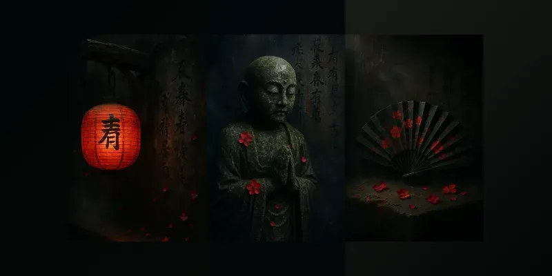 Crimson Shadows Dark Japanese Aesthetics generated by undefined