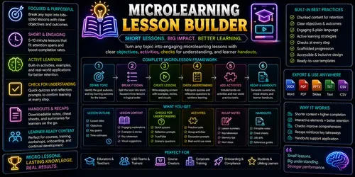 Microlearning Lesson Builder generated by chatgpt-skill