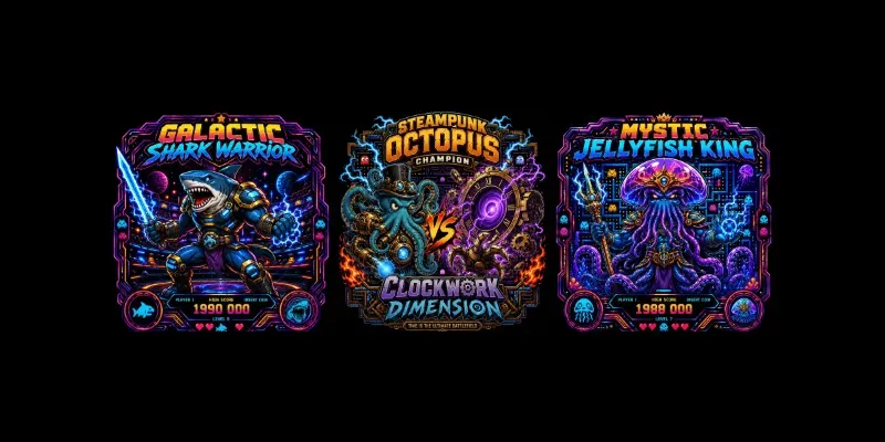 Retro Arcade Battle Emblems generated by undefined