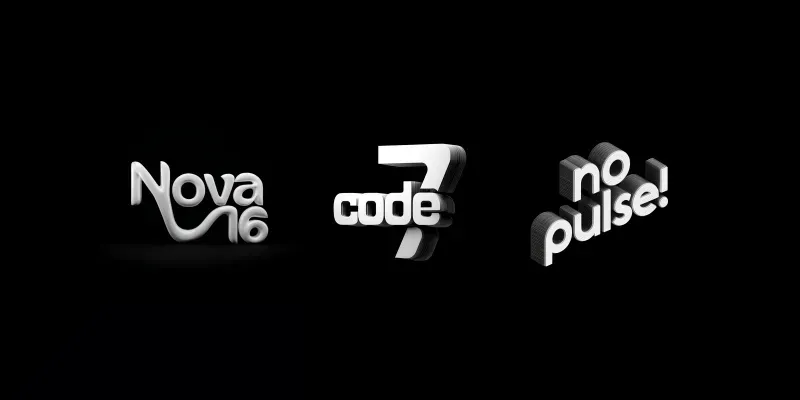Bold Volumetric 3d Logos generated by undefined
