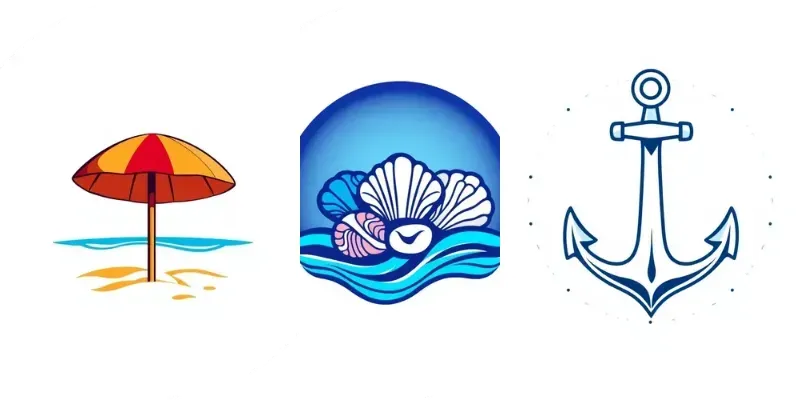 Beach Theme Style Stickers generated by undefined