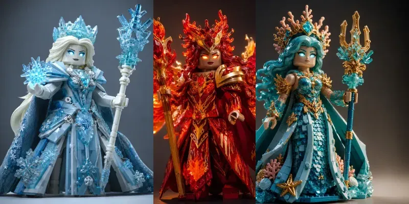 Cinematic Lego Fantasy Characters generated by undefined