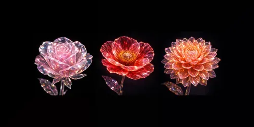 Glass Flower Art Any Blooms generated by chatgpt-image