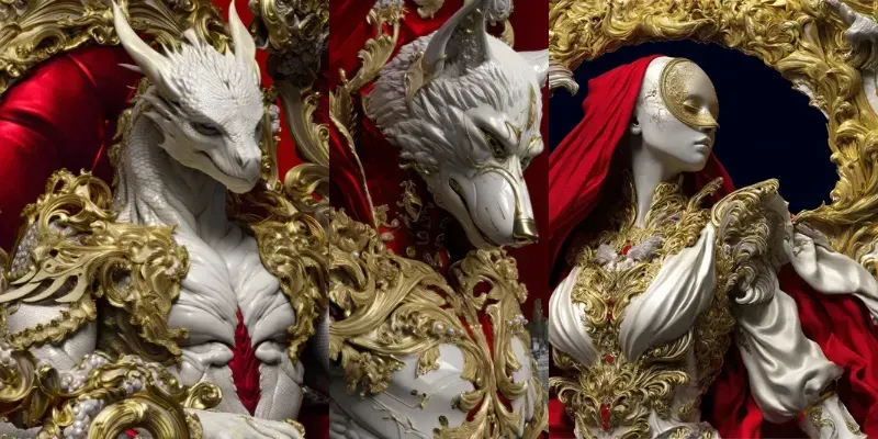 Baroque Regal Mythical Portraiture generated by undefined
