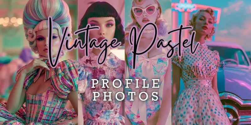 Vintage Pastel Profile Photos generated by undefined