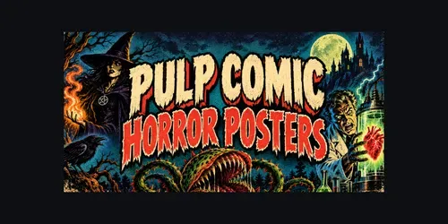 Pulp Comic Horror Posters generated by chatgpt-image