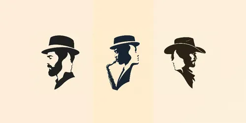 Minimalist Dual Face Vector Art generated by chatgpt-image