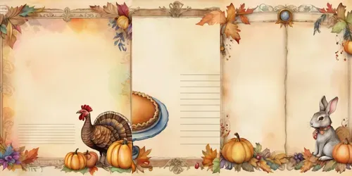 Whimsical Thanksgiving Stationery Sets generated by leonardo