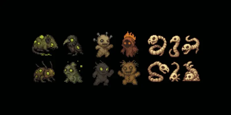 Terraria Style Pixel Art Creatures generated by undefined